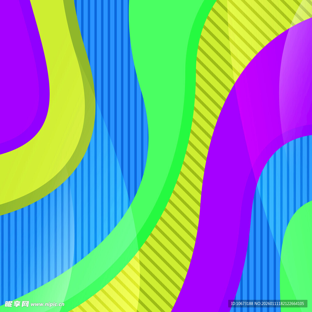 多彩动感几何线条背景图