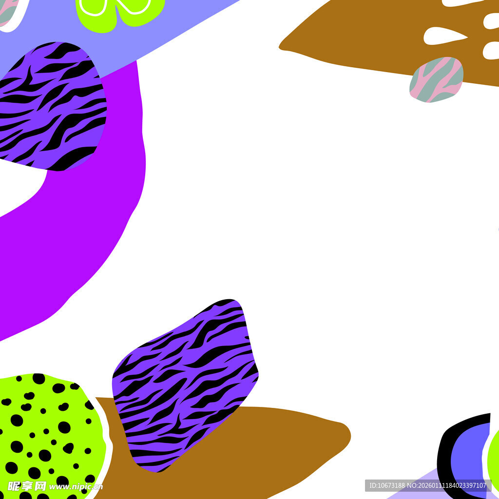 抽象多彩几何图案元素