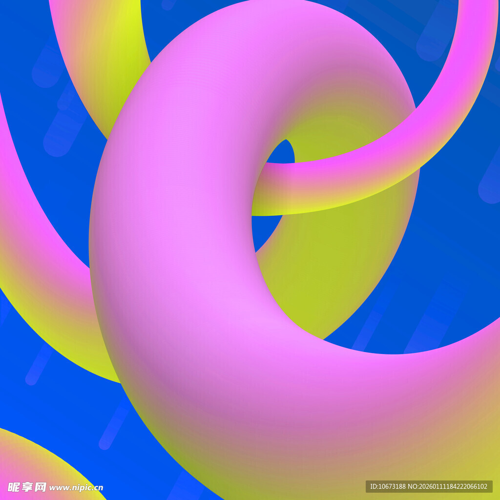 梦幻色彩螺旋立体图形