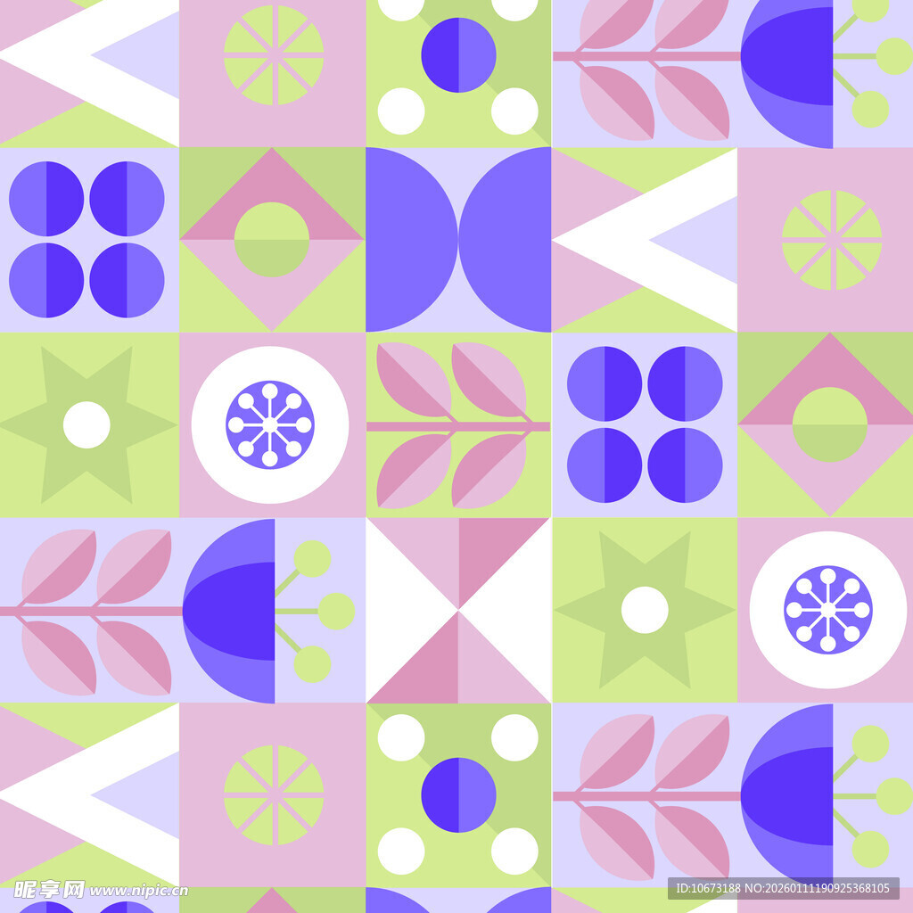 多彩几何图案无缝背景