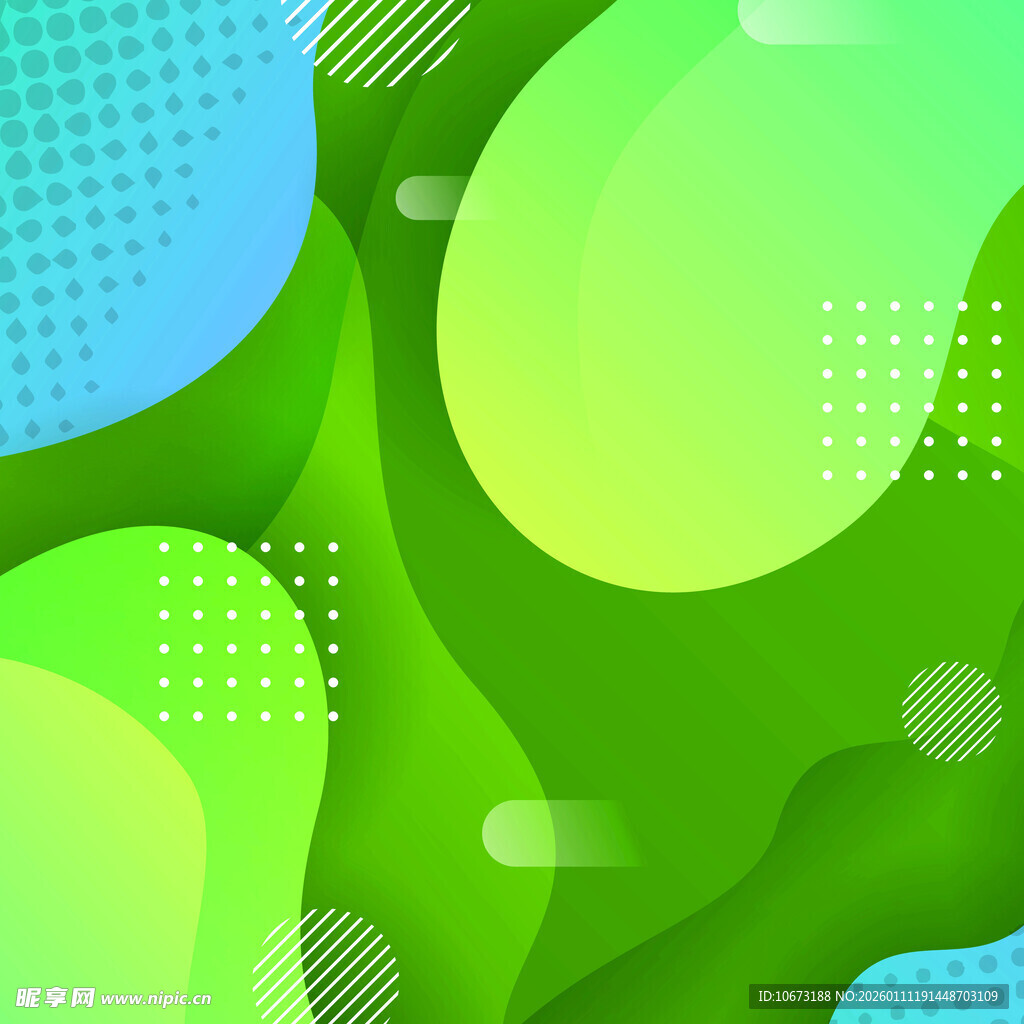 清新渐变绿色几何背景图案
