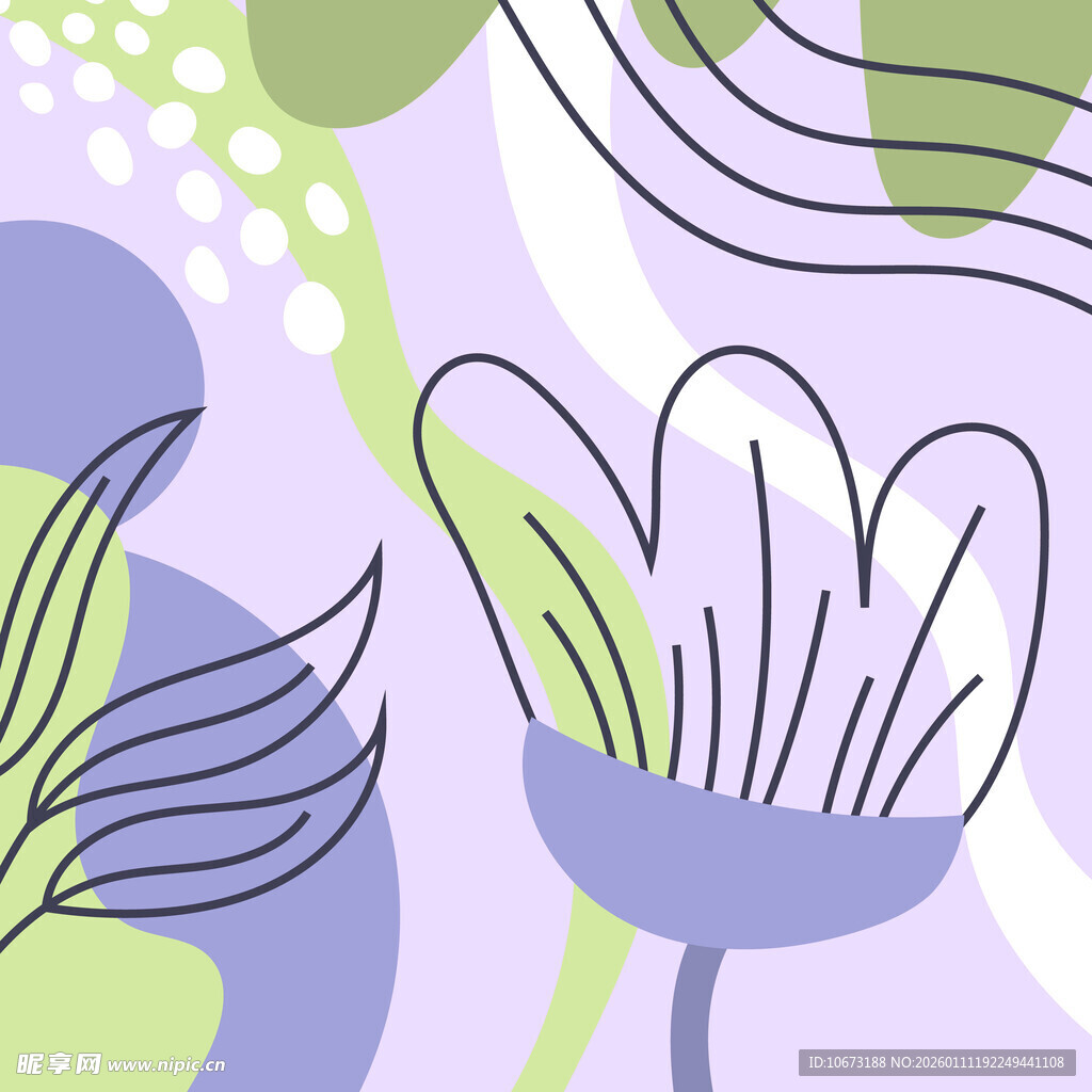 抽象花卉图案背景设计