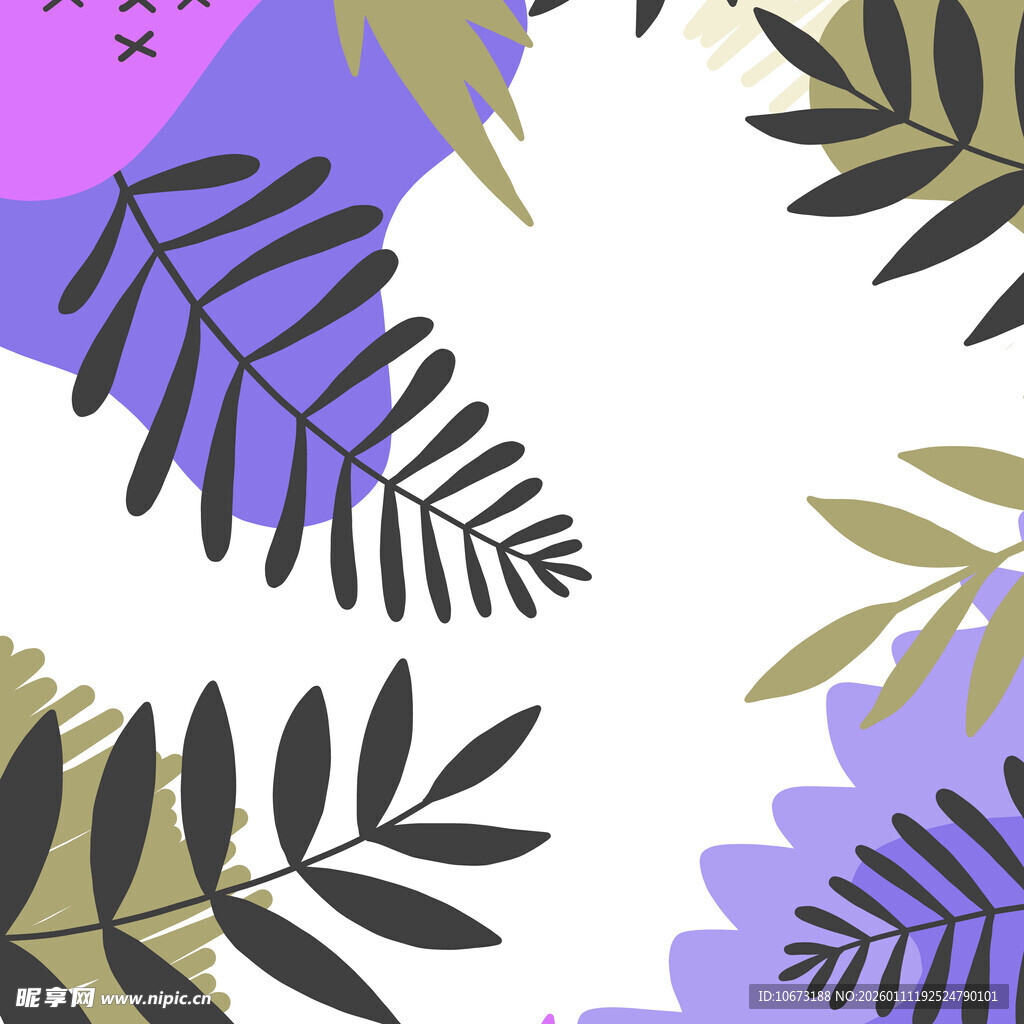 热带植物花卉图案设计