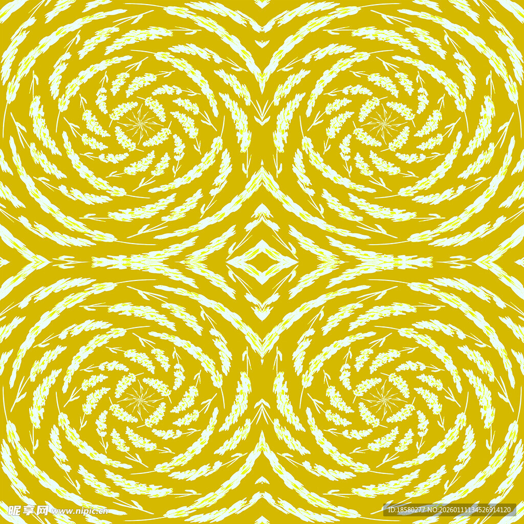 黄色螺旋纹抽象图案背景