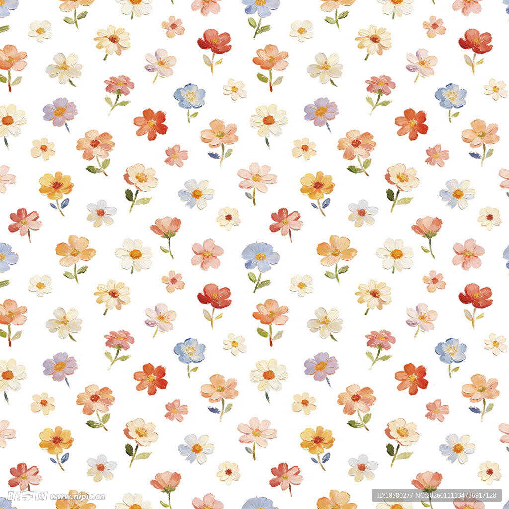 小清新花卉图案背景图