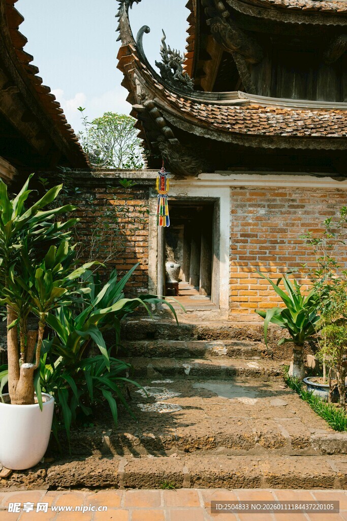 古宅门前绿意景致