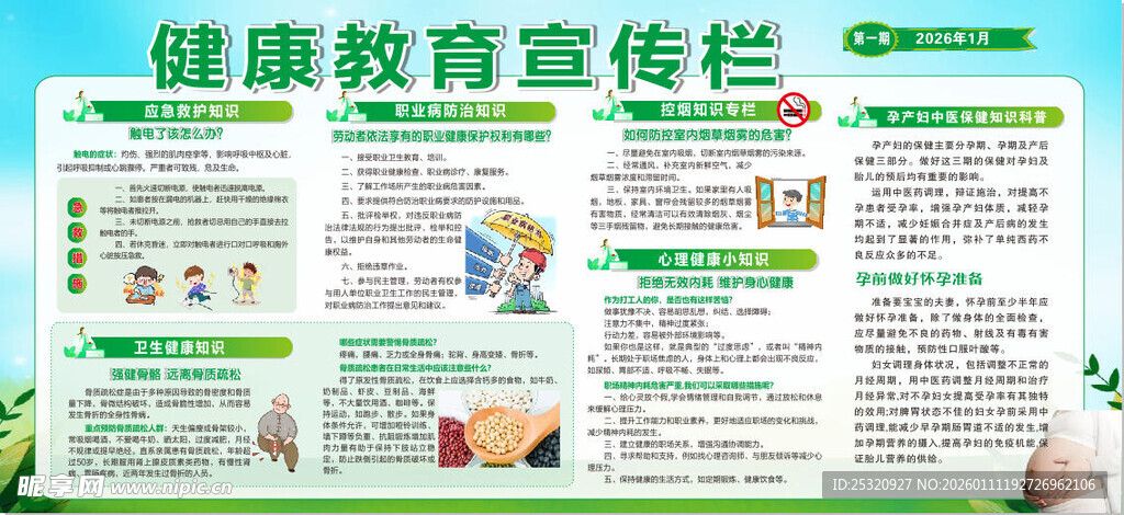 健康教育宣传栏内容展示