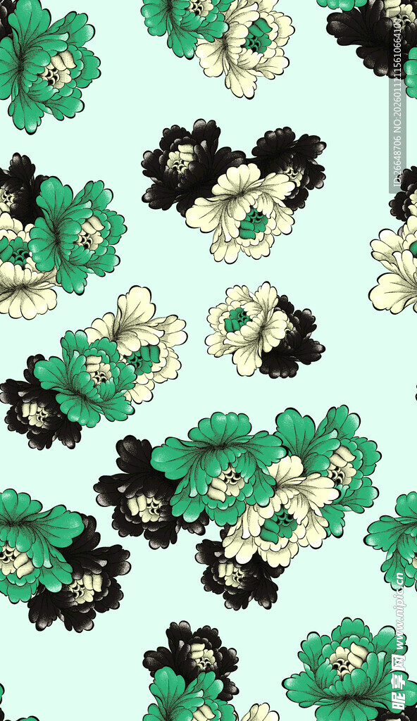 清新花卉图案背景