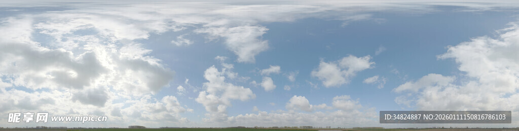 蓝天白云风景图