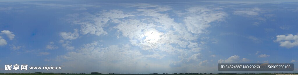 晴朗天空下的美丽云彩