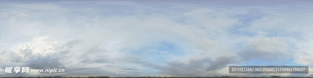 蓝天白云风景图