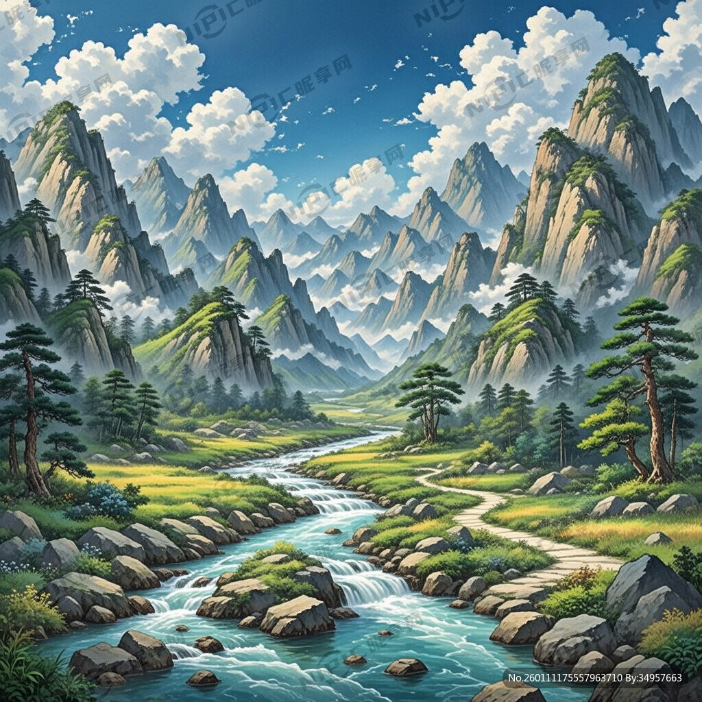 山水 实景 国风