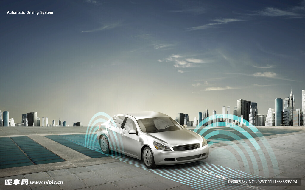 自动驾驶系统汽车海报
