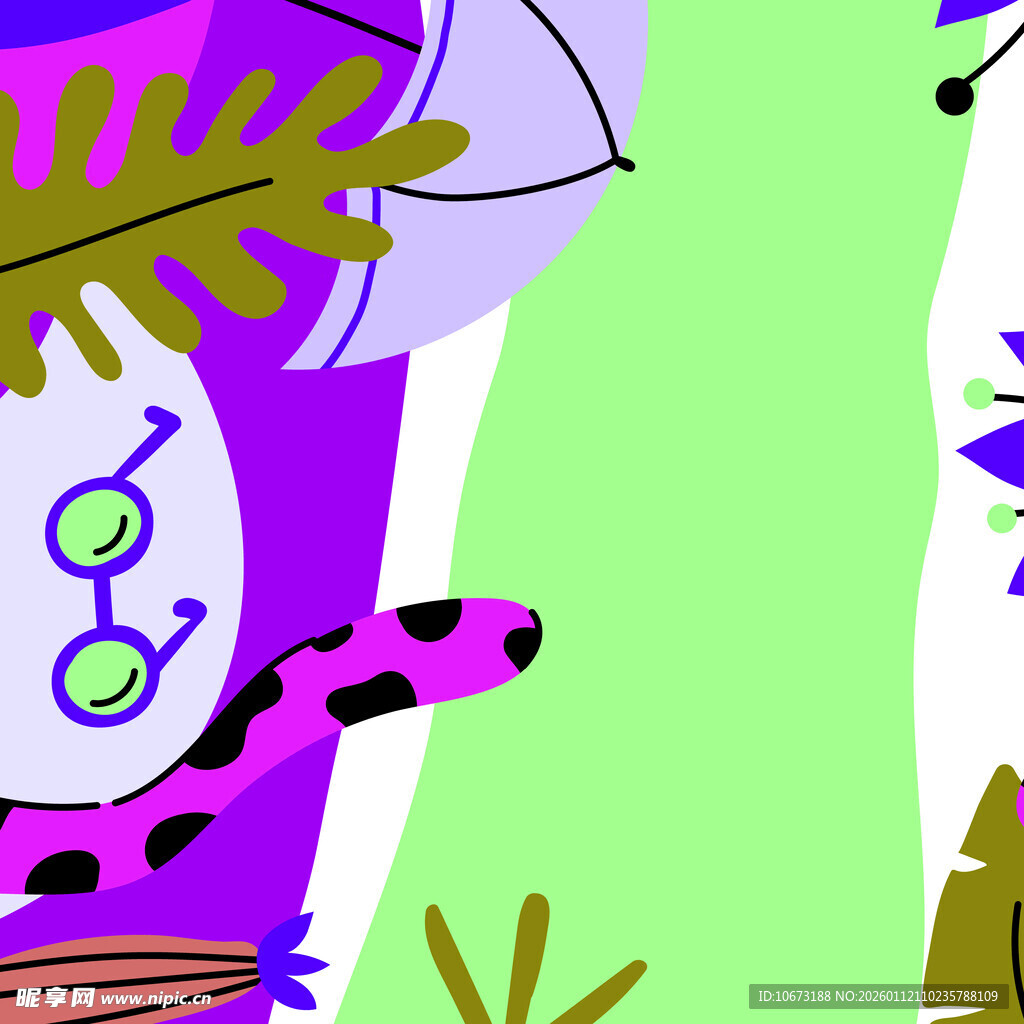 奇幻植物与神秘生物插画