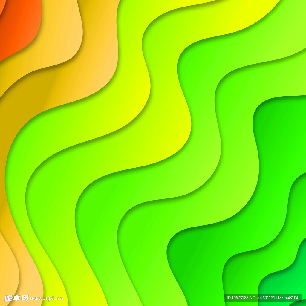 多彩波浪形渐变背景图案