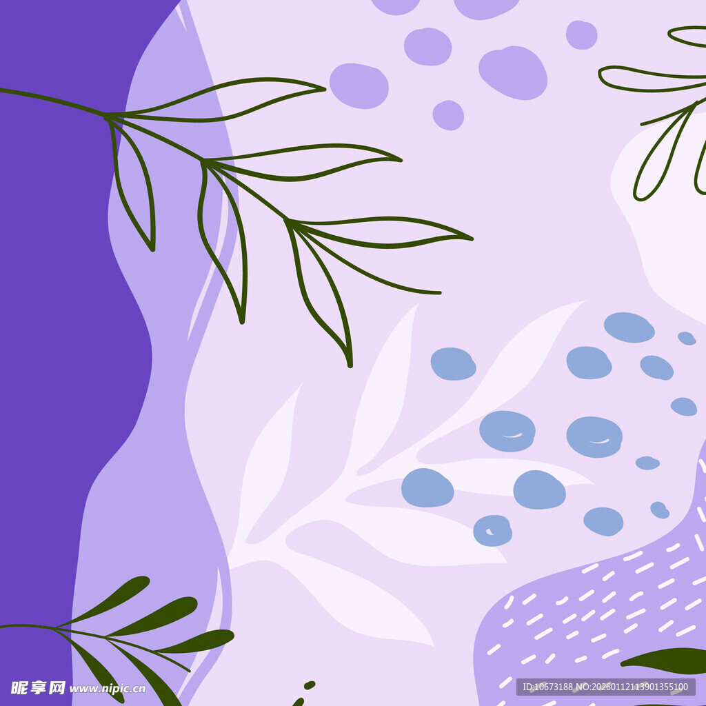 紫色系植物抽象背景图案