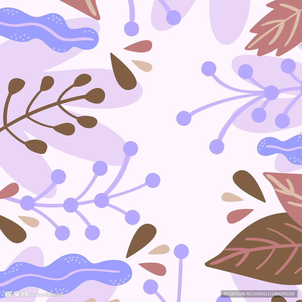 梦幻植物图案背景