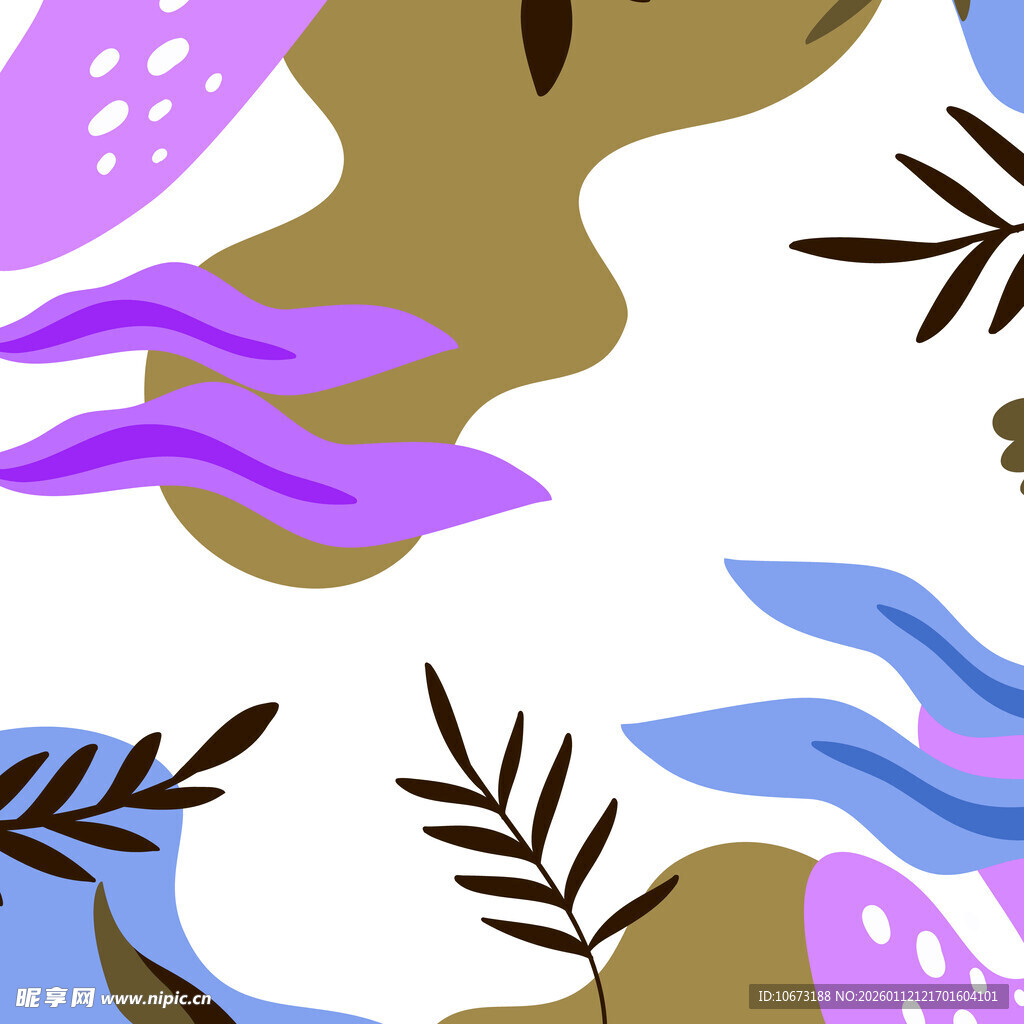 抽象植物图案背景设计