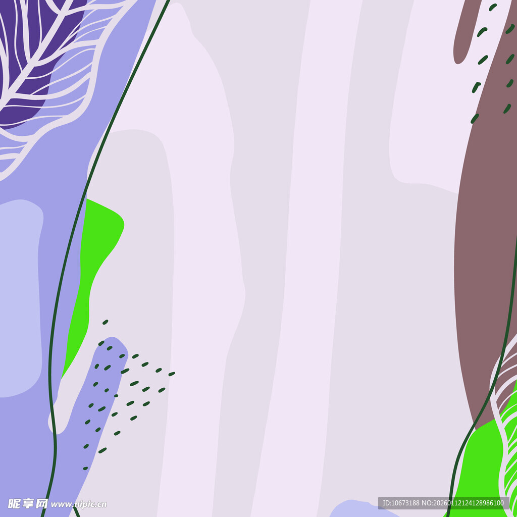 抽象几何植物图案背景