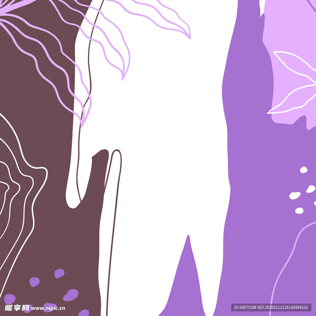 紫色抽象线条风景图案