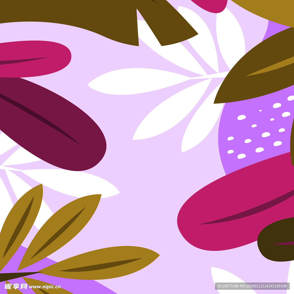 梦幻植物图案背景