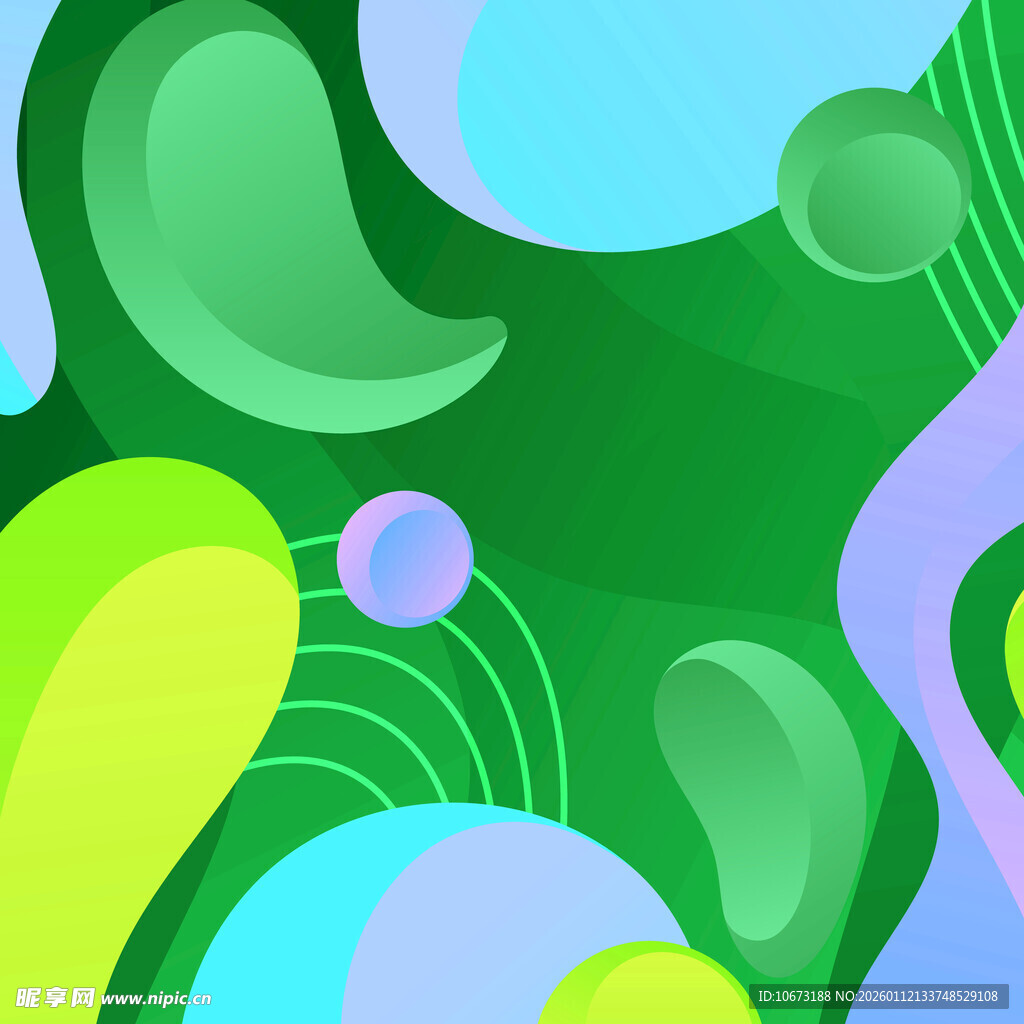 多彩流体几何抽象背景图