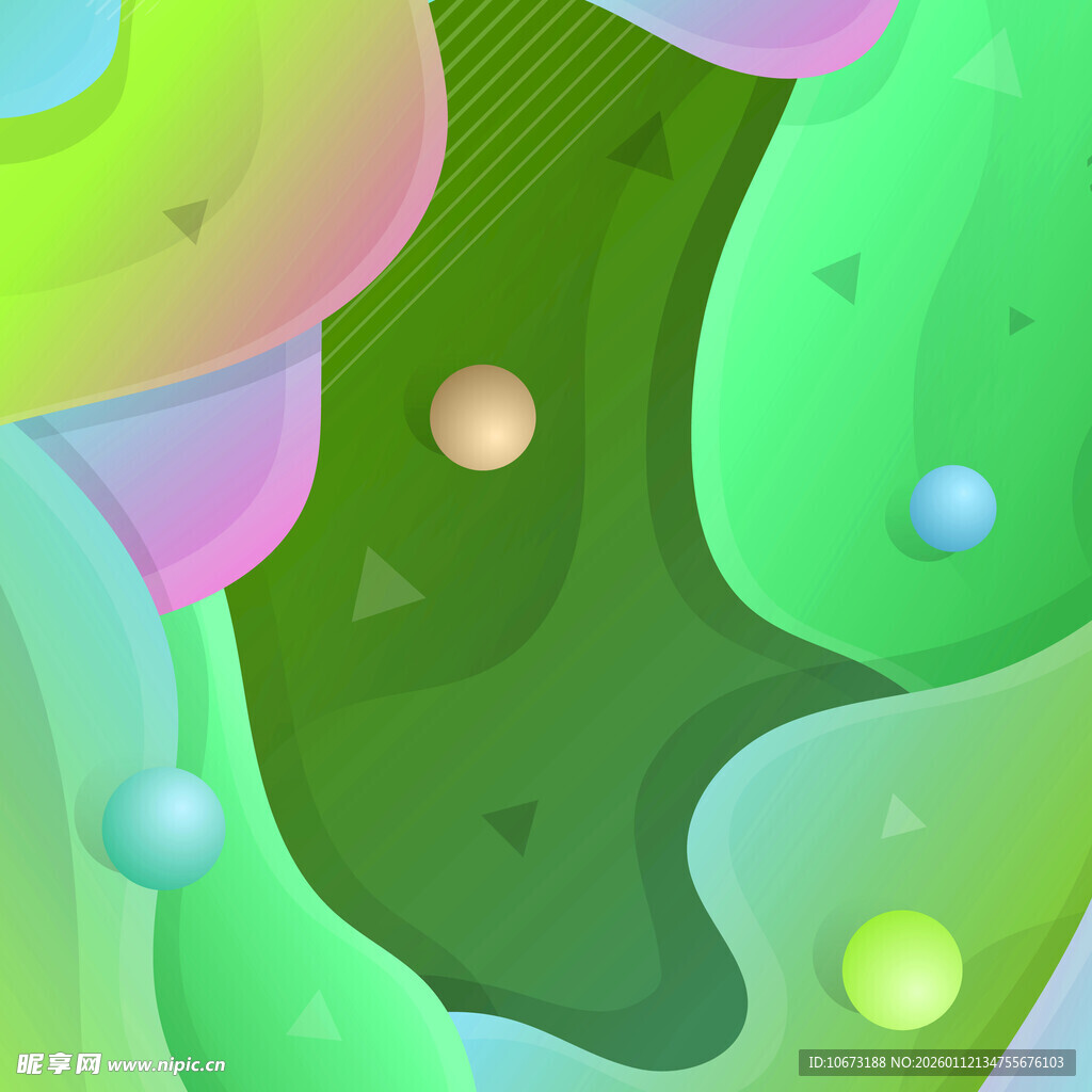 多彩流体几何抽象背景图