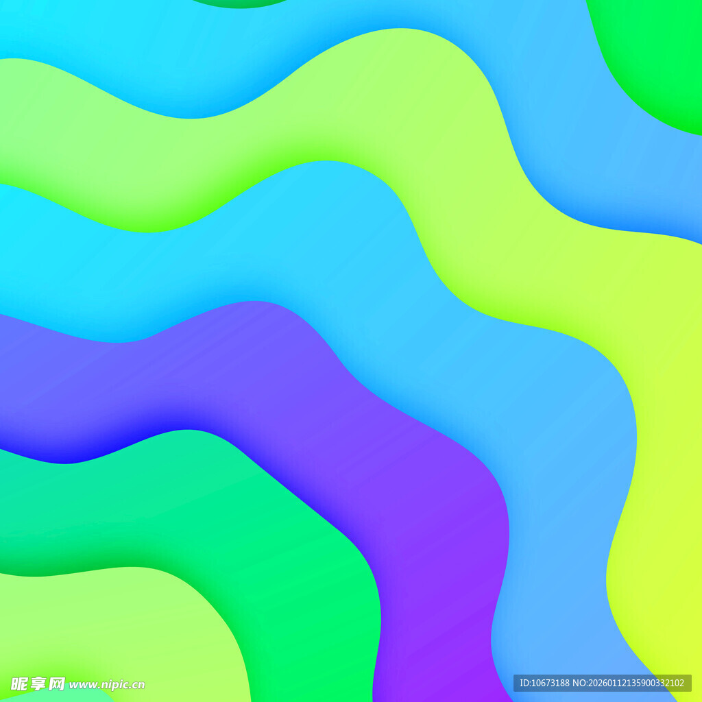 多彩波浪形抽象背景图案