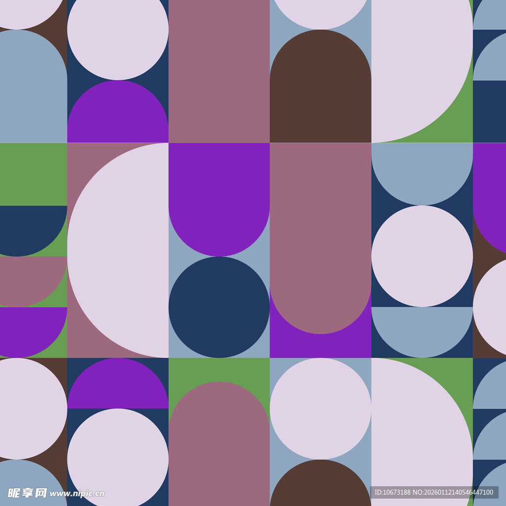 几何多彩圆形图案背景