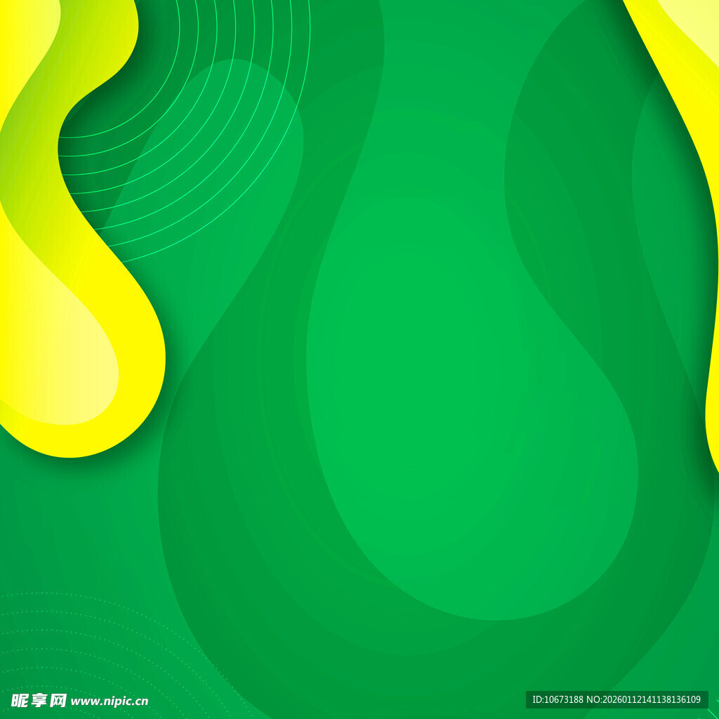 黄绿渐变流体抽象背景图