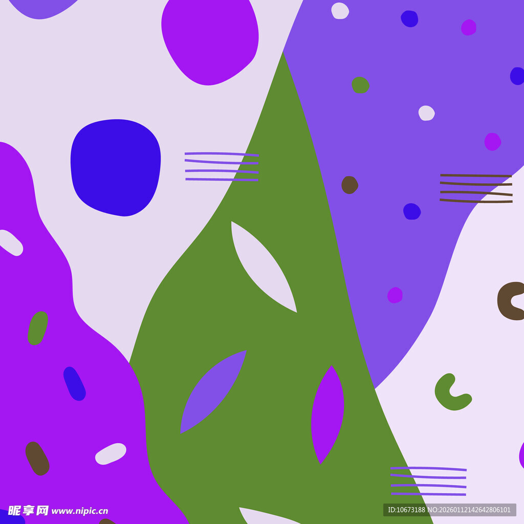 抽象几何风格的多彩图案