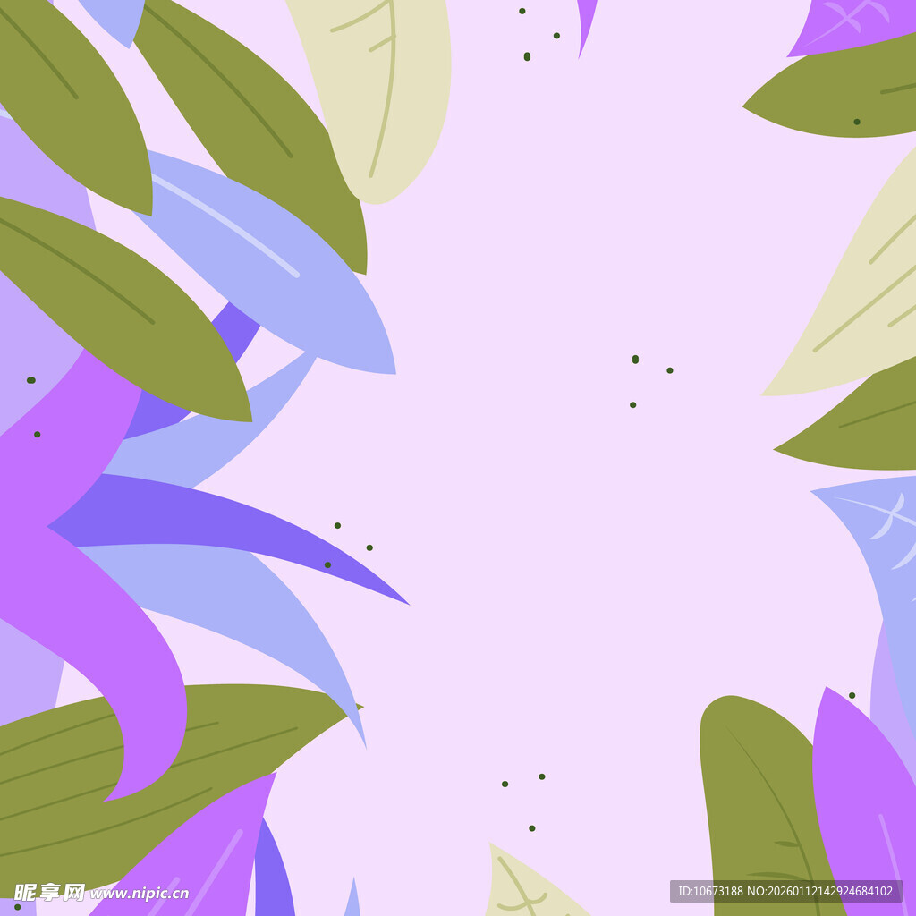 梦幻植物边框背景图