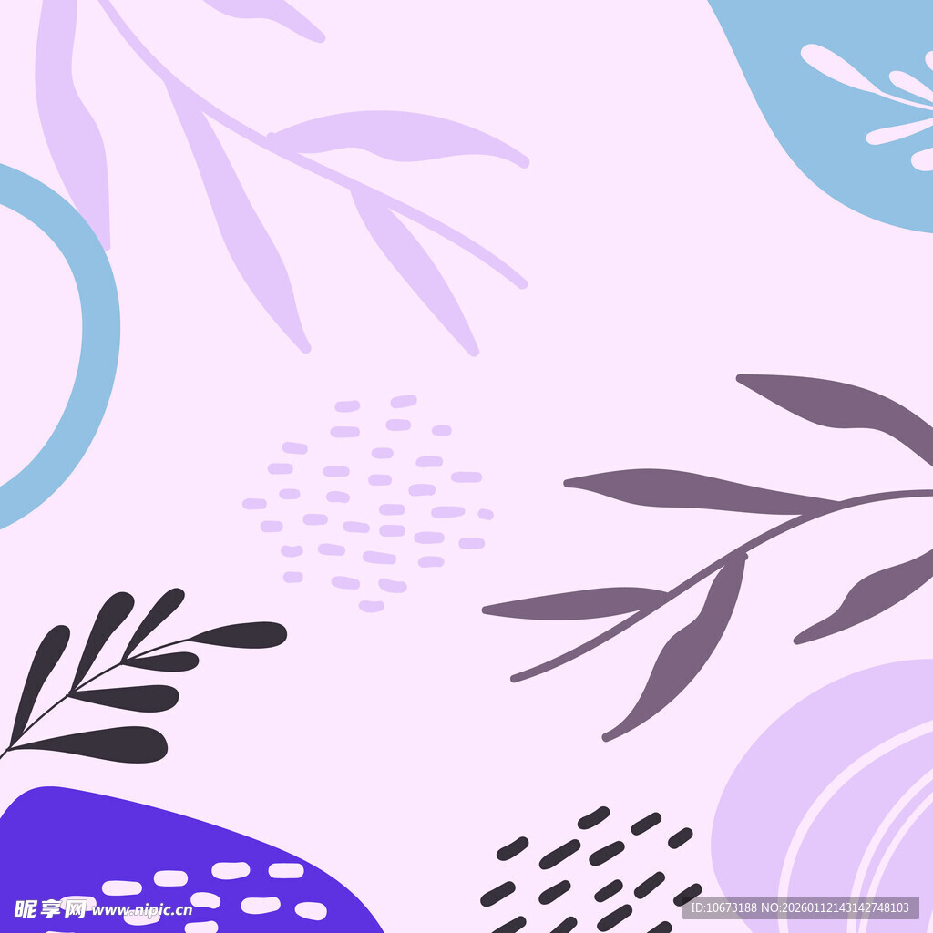 梦幻植物图案背景