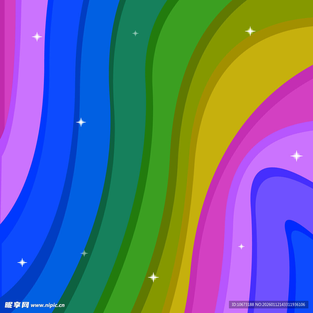 多彩波浪背景图案