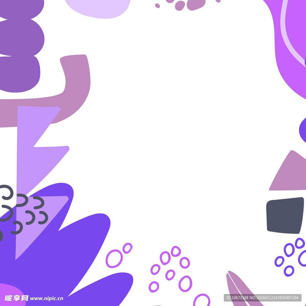 梦幻紫色抽象花卉图案