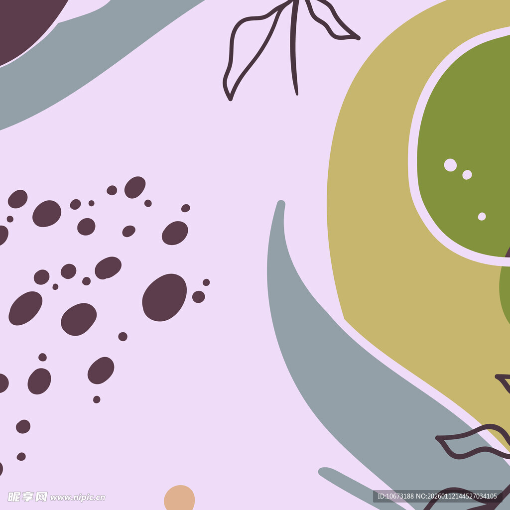 抽象植物图案背景设计