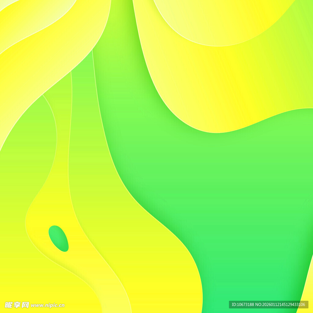 黄绿渐变抽象流体背景图