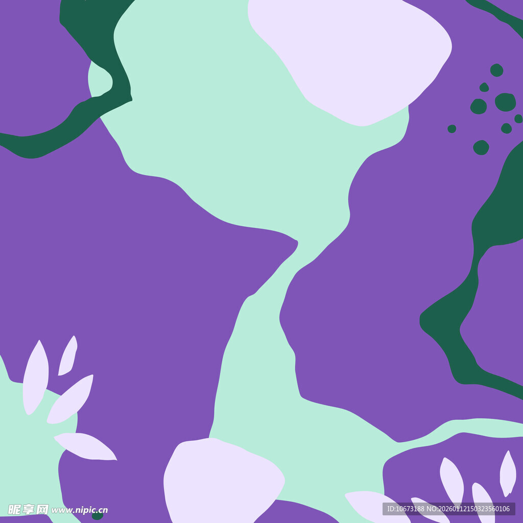 抽象几何植物图案背景