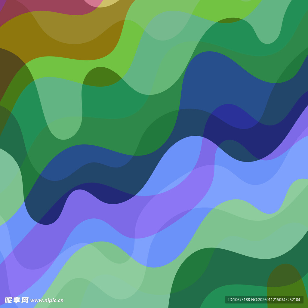 多彩波浪形抽象背景图案