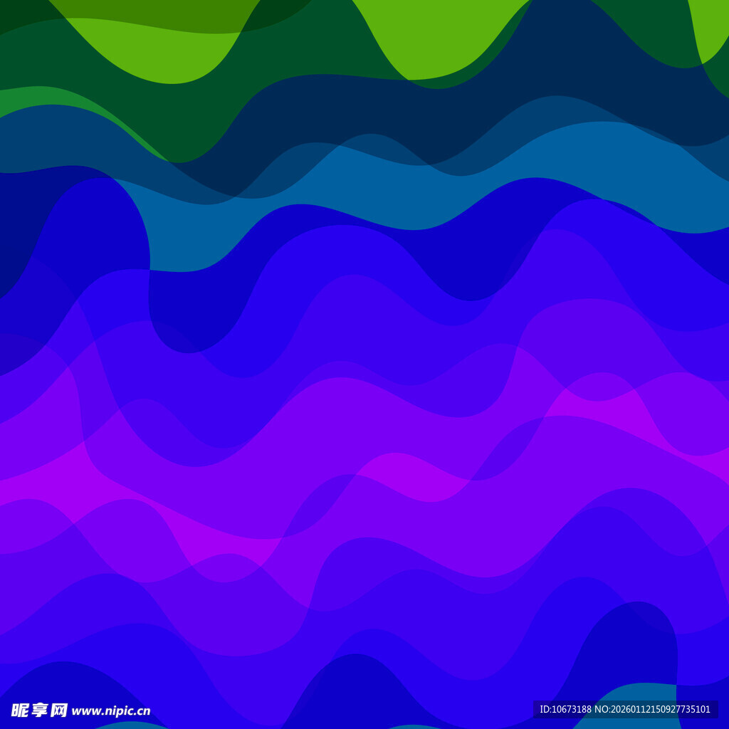 多彩波浪抽象图案背景