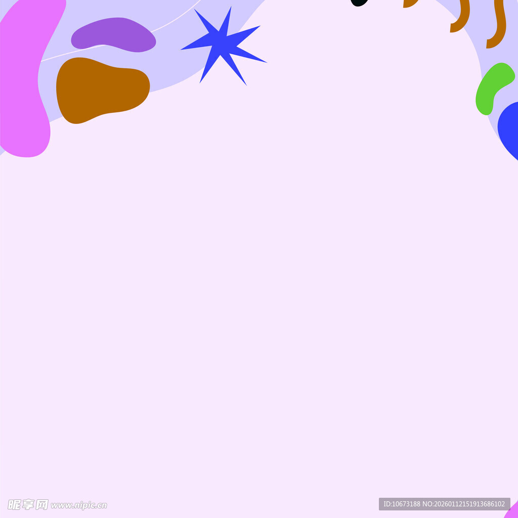 梦幻多彩卡通图案元素