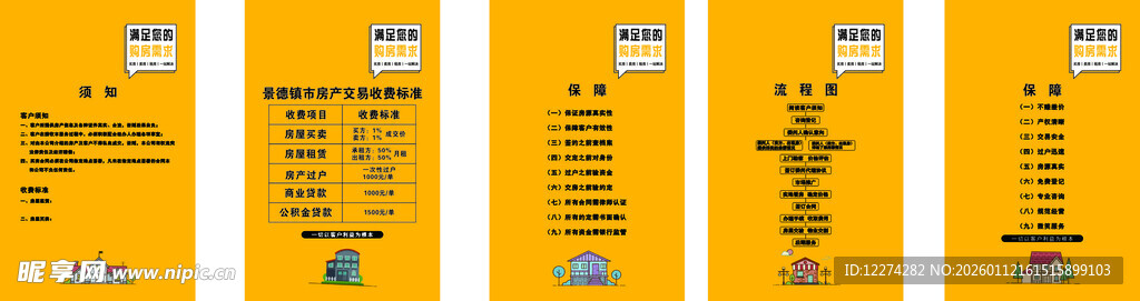 房地产宣传海报图 黄色底