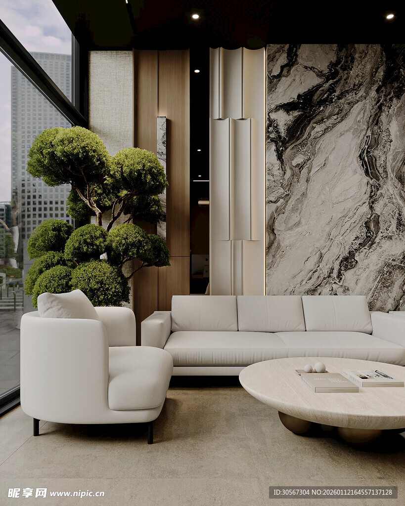 现代简约风客厅室内景观