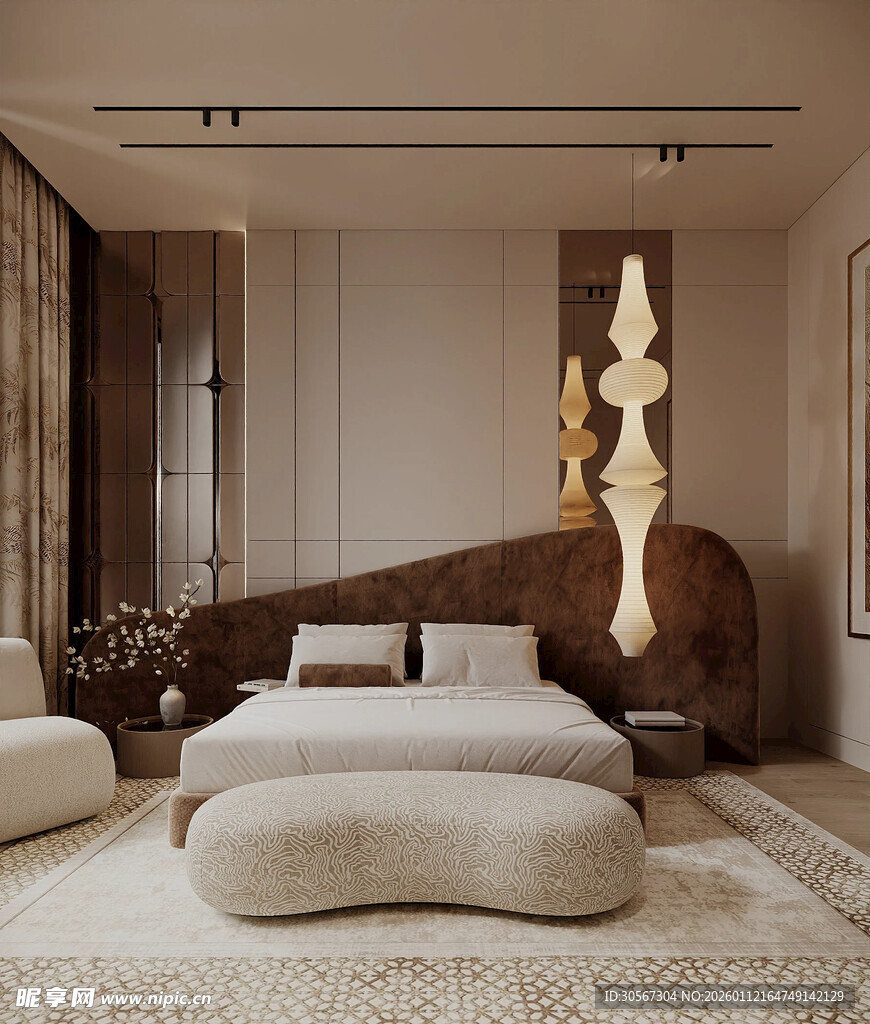 现代奢华卧室室内设计