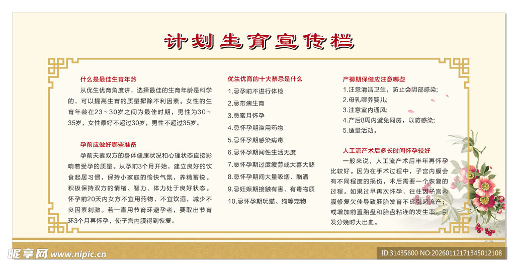 计划生育宣传栏