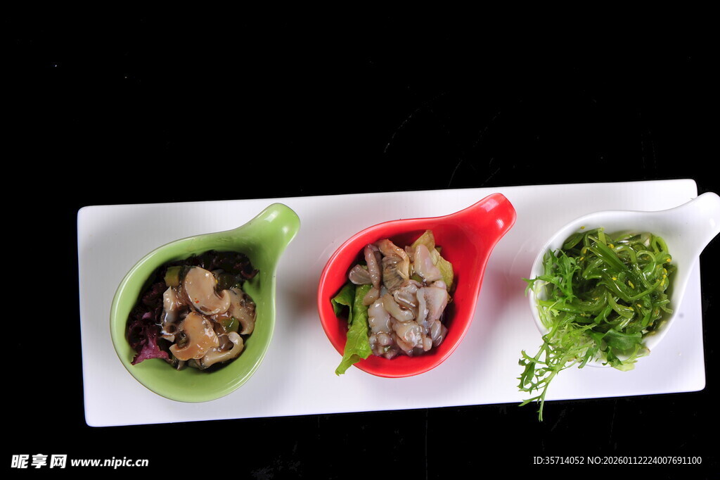 三色碟装美味佳肴