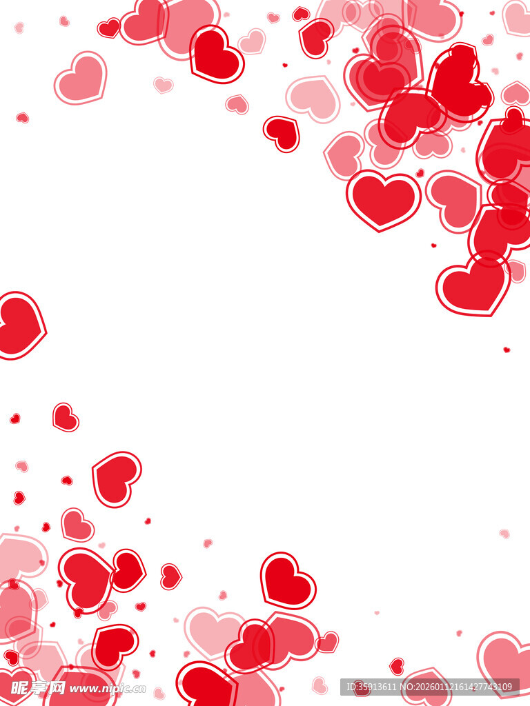 爱心纷飞背景