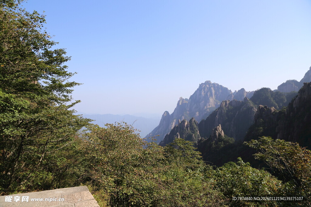 壮丽山景与葱郁植被