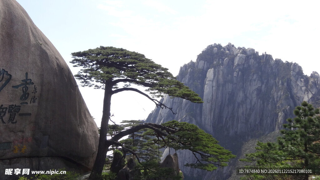 黄山奇松与巍峨山峦