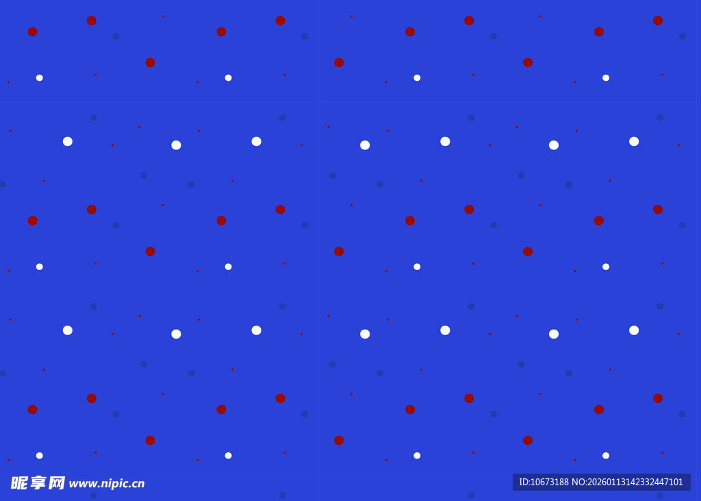 蓝色背景上的红白色图案